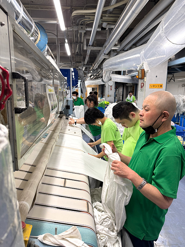 リネン工場_ピロ流し